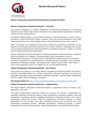 Patient temperature monitoring market 2019