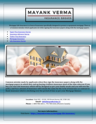 Mortgage Insurance