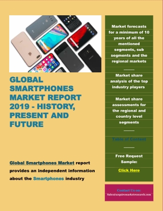 Global Smartphones Market Report 2019 - History, Present and Future