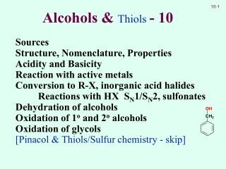 Alcohols & Thiols - 10