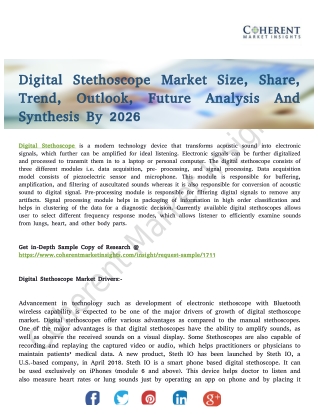 Digital Stethoscope Market To Record An Impressive Growth By 2026