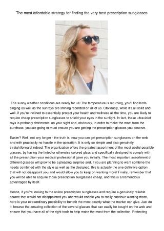 Themostaffordablestrategyforfindingtheverybestprescriptionsunglasses299