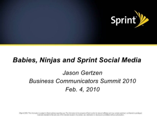 Sprint Social Media Story: Customer Care
