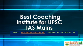 Best Coaching Institute for UPSC IAS Mains