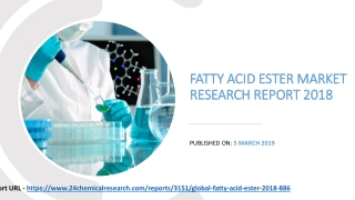 Fatty Acid Ester Market Research Report 2018