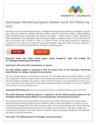 Switchgear Monitoring System Market worth $2.0 Billion by 2023