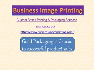 Printing and packaging services