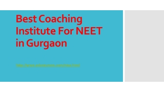 Best coaching institute for NEET in Gurgaon