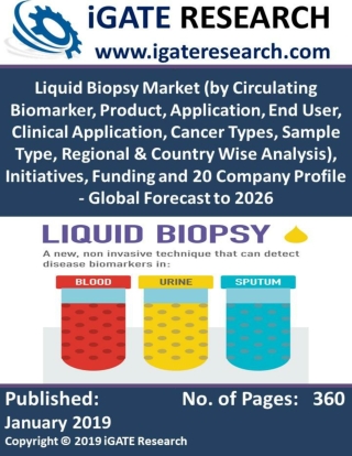Liquid Biopsy Market (by Circulating Biomarker, Product, Application, End User, Clinical Application, Cancer Types, Samp
