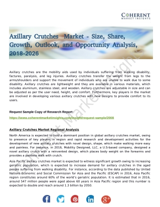 Axillary Crutches Market Widespread Research and Fundamental study to 2026