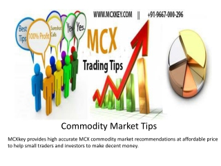 Commodity Market Tips