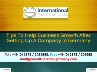 Tips To Help Business Growth After Setting Up A Company In Germany