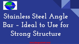 Stainless Steel Angle Bar Ideal to Use for Strong Structure