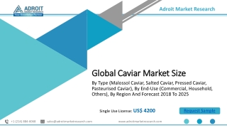 Caviar Market Outlook to 2025: Emerging Trends and Will Generate New Growth Opportunities Status