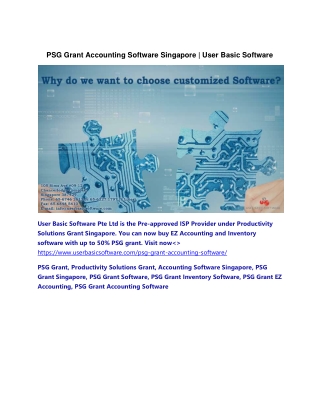 PSG Grant Accounting Software Singapore