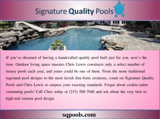 Custom Pools