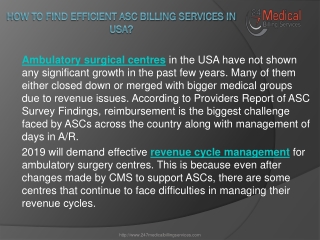 How To Find Efficient ASC Billing Services In USA?