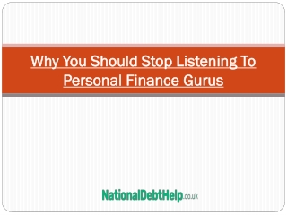 Why You Should Stop Listening To Personal Finance Gurus