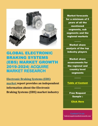 Global Electronic Braking Systems (EBS) Market Growth 2019-2024