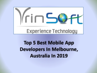 Top 5 Best Mobile App Developers In Melbourne, Australia In 2019