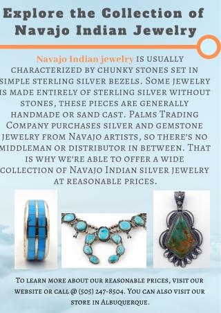 Explore the Collection of Navajo Indian Jewelry