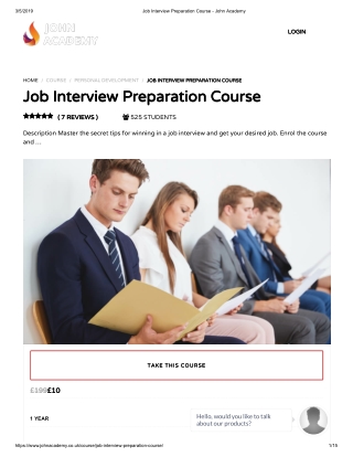 Job Interview Preparation Course - John Academy