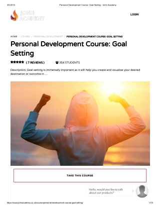 Personal Development Course - John Academy