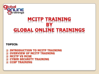 MCITP Training | MCITP Certification Online Course