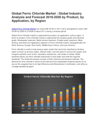 Global Ferric Chloride Market