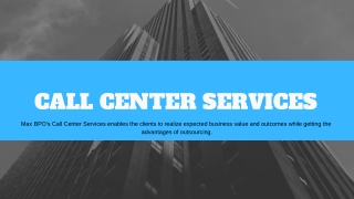 Outsource Call Center Services