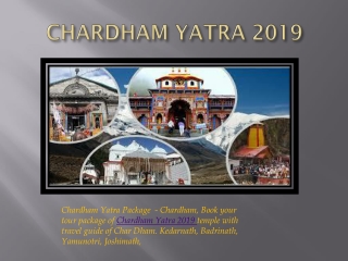 Chardham Yatra 2019