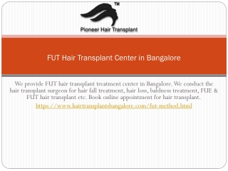 FUT Hair Transplant Center in Bangalore