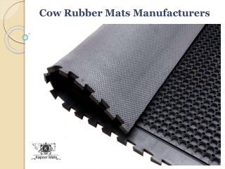 Cow Rubber Mats Manufacturers