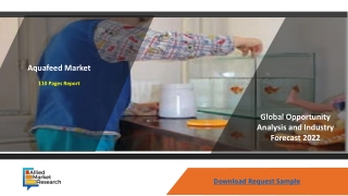 Aquafeed Market Current Trends, Future Scope, Revenue and Forecast To 2025