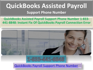 quickbooks assisted payroll phone number
