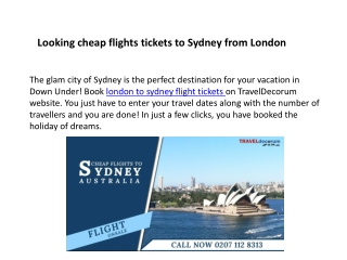 Book Cheap Flight From London -Traveldecorum