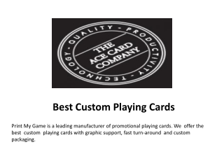 Custom Playing Cards