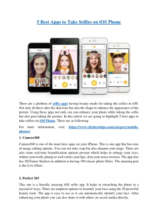 5 Best Apps to Take Selfies on iOS Phone