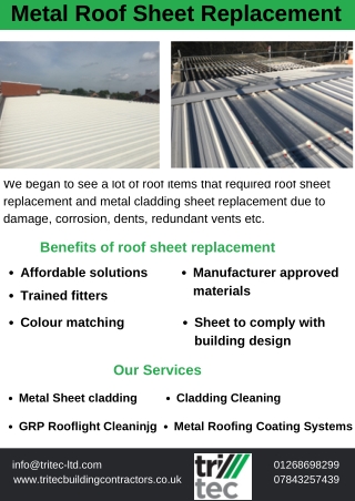 Metal Roof Sheet Replacement | Metal Roof coating Systems