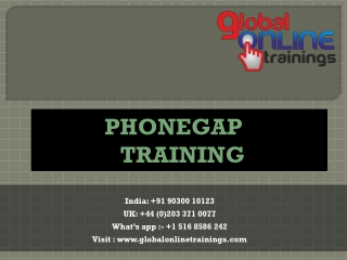 Phonegap training | Phonegap online training - Global online trainings