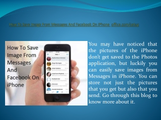 How To Save Image From Messages And Facebook On iPhone