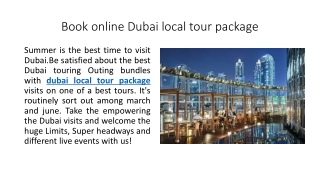 Book online Dubai local tour package