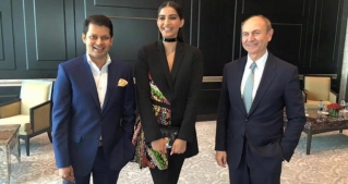 Mr.Amit Bhosale of ABIL Group With Sonam Kapoor & Mr. Ferraris