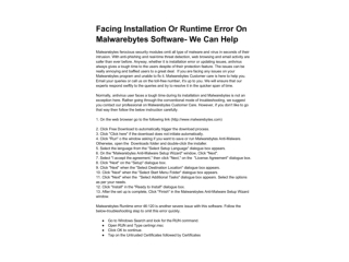 MalwareBytes Issues