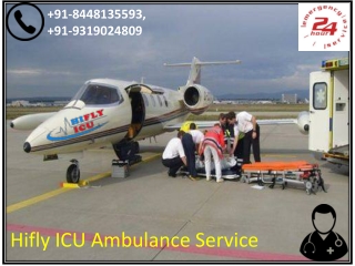 Hifly ICU Air Ambulance Services from Udaipur to Delhi At a Affordable Price