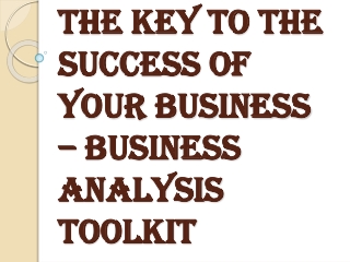 Make Your Business More Successful with Business Analysis Toolkit