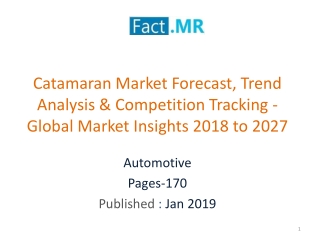 Catamaran Market Forecast, Trend Analysis Global Market Insights 2018 to 2027