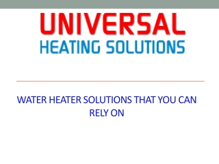 Water Heater Solutions That You Can Rely On