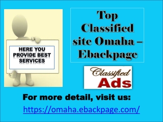 Top classified site in Omaha- ebackpage