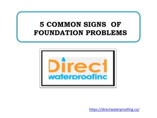 5 COMMON SIGNS OF FOUNDATION PROBLEMS
